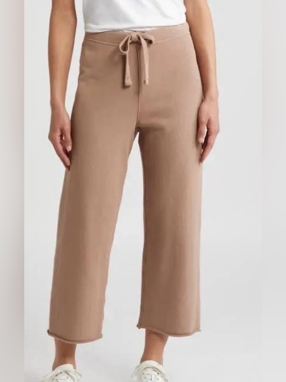 Frank & Eileen Catherine Favorite Sweatpants Crop Cotton Usa Tan Latte Size Smal